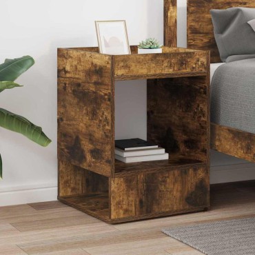 vidaXL End Table Καπνιστό Δρύς 40x40x56cm Επεξεργασμένο Ξύλο