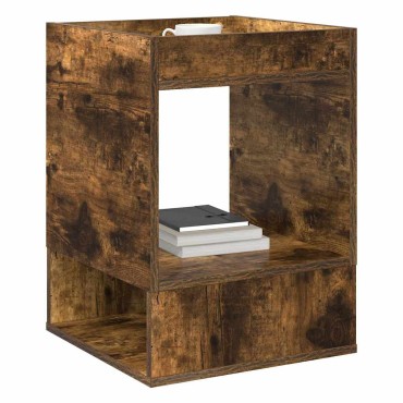 vidaXL End Table 2 τεμ. Καπνιστό Δρύς 40x40x56cm