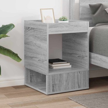 vidaXL End Table Γκρίζο Σονομα 40x40x56cm Επεξεργασμένο Ξύλο