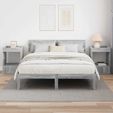 vidaXL End Table 2 τεμ. Γκρίζο Σονομα 40x40x56cm