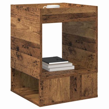 vidaXL End Table 2 τεμ. Παλιό ξύλο 40x40x56cm Επεξεργασμένο Ξύλο