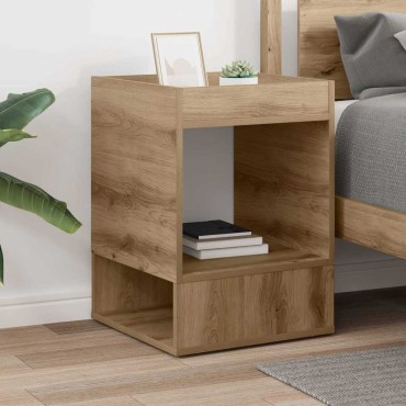 vidaXL End Table Artisan Oak 40x40x56cm Επεξεργασμένο Ξύλο
