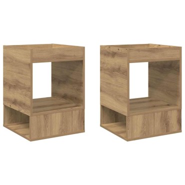 vidaXL End Table 2 τεμ. Artisan Oak 40x40x56cm