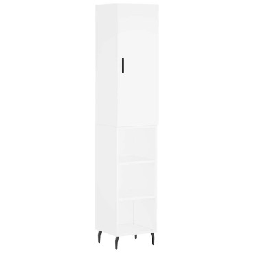 vidaXL Ντουλάπι Λευκό 34,5x34x180cm από Επεξεργασμένο Ξύλο 1 τεμ.