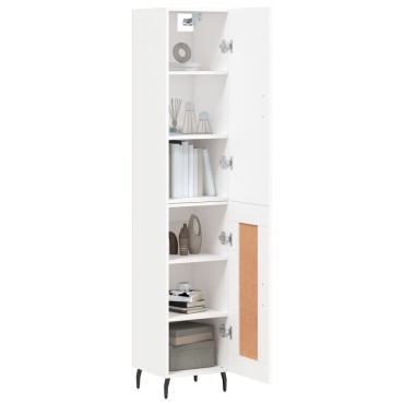 vidaXL Ντουλάπι Λευκό 34,5x34x180cm από Επεξεργασμένο Ξύλο 1 τεμ.