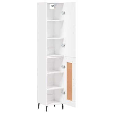 vidaXL Ντουλάπι Λευκό 34,5x34x180cm από Επεξεργασμένο Ξύλο 1 τεμ.