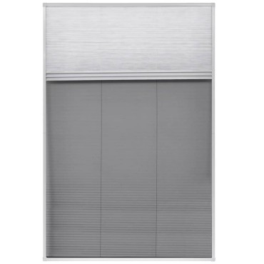 vidaXL Σήτα Παραθύρου Πλισέ με Σκίαστρο 80 x 120 εκ. Αλουμινίου