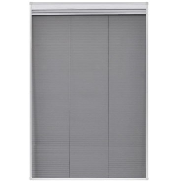 vidaXL Σήτα Παραθύρου Πλισέ με Σκίαστρο 80 x 120 εκ. Αλουμινίου