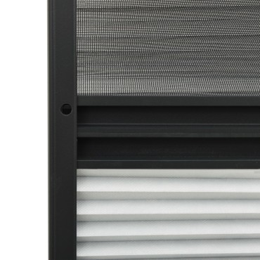 vidaXL Σήτα Παραθύρου Πλισέ με Σκίαστρο 80 x 120 εκ. Αλουμινίου