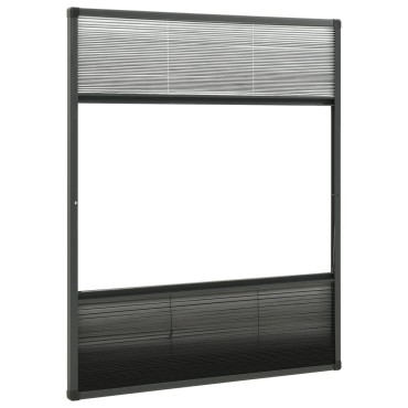 vidaXL Σήτα Παραθύρου Πλισέ με Σκίαστρο 80 x 100 εκ. Αλουμινίου