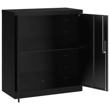 vidaXL Αρχειοθήκη Μαύρη 79x40x90cm από Ατσάλι 1 τεμ.