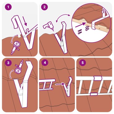 vidaXL Φρουρός χιονιού οροφής Κόκκινο 300 x 29,5 x 34,5 εκ. Ατσάλι