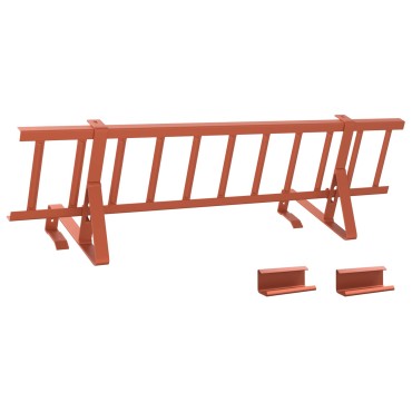 vidaXL Φρουρός χιονιού οροφής Κόκκινο 800 x 29,5 x 34,5 εκ Ατσάλι