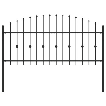 vidaXL Φράχτης με Σπίθες ASTEN 200x130cm Μαύρο