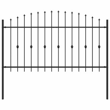 vidaXL Φράχτης με Σπίθες ASTEN 200x150cm Μαύρο