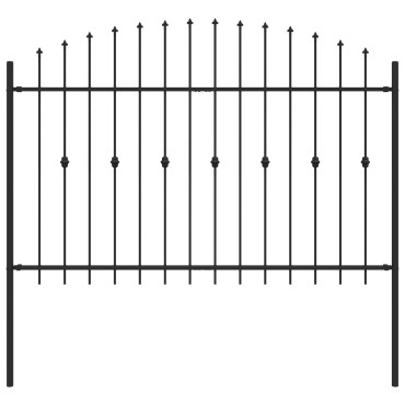 vidaXL Φράχτης με Σπίθες ASTEN 200x166cm Μαύρο