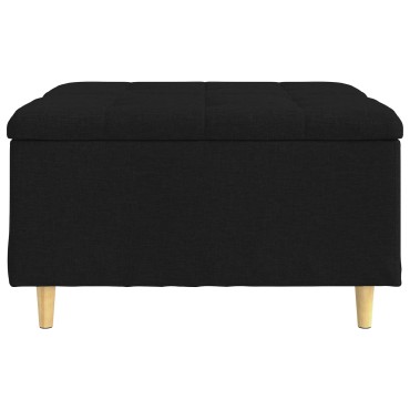 vidaXL Οθωμανό με Αποθηκευτικό Χώρο Μαύρο 80x80x45cm ύφασμα