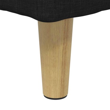 vidaXL Οθωμανό με Αποθηκευτικό Χώρο Μαύρο 80x80x45cm ύφασμα