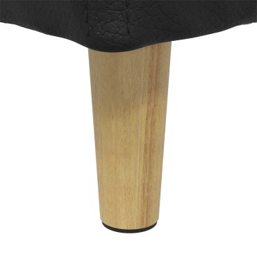 vidaXL Οθωμανό με Αποθηκευτικό Χώρο Μαύρο 80x80x45cm