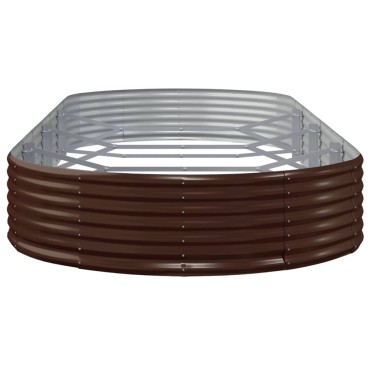 vidaXL Ζαρντινιέρα Καφέ 373x140x36 εκ. Γαλβανισμένος χάλυβας