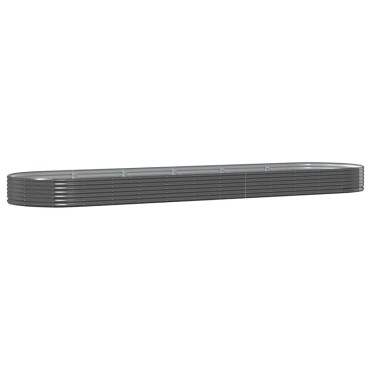 vidaXL Ζαρντινιέρα Ανθρακί 523x140x36εκ Γαλβανισμένος χάλυβας