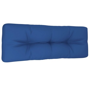 vidaXL Μαξιλάρι Παλέτας Μπλε Ρουά 120x40x12cm Υφασμάτινο