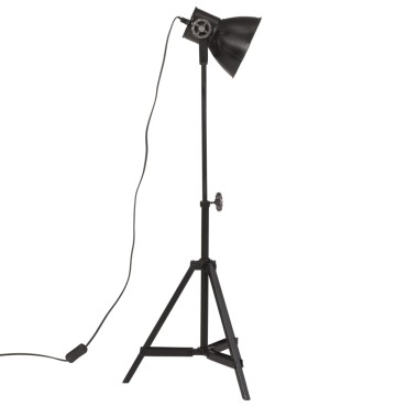 vidaXL Φωτιστικό Δαπέδου 25 W Μαύρο 35x35x65/95 εκ. Ε27