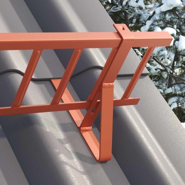 vidaXL Υποστήριξη Φράχτη Χιονιού Κόκκινο 29,5 x 3 x 34,5 εκ Ατσάλι