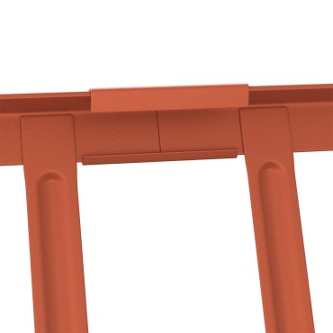 vidaXL Φρουρός χιονιού οροφής Κόκκινο 600 x 2,5 x 20 εκ Ατσάλι