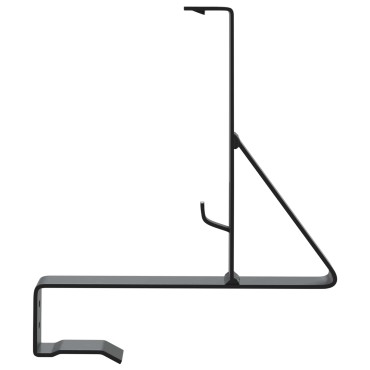 vidaXL Υποστήριξη Φράχτη Χιονιού Μαύρο 29,5 x 3 x 34,5 εκ Ατσάλι