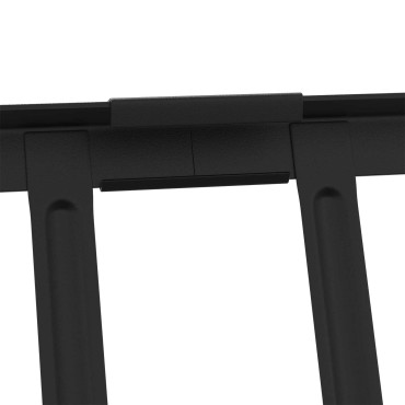 vidaXL Φρουρός χιονιού οροφής Μαύρο 600 x 2,5 x 20 εκ Ατσάλι