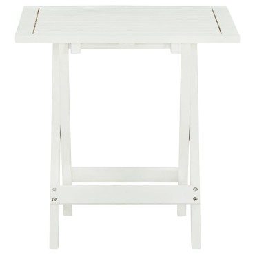 vidaXL Τραπέζι Bistro Λευκό 46x46x47cm από Μασίφ Ξύλο Ακακίας 1 τεμ.