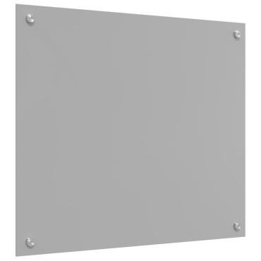 vidaXL Πλάτη κουζίνας 2 τμχ. Ανοιχτό γκρι 70 x 60 cm σκληρυμένο γυαλί