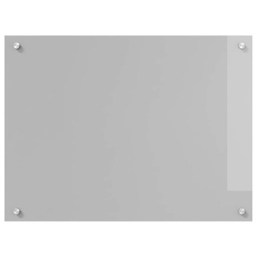 vidaXL Πλάτη κουζίνας 2 τμχ. Ανοιχτό γκρι 80 x 60 cm σκληρυμένο γυαλί