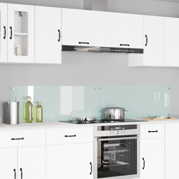 vidaXL Πλάτη κουζίνας 2 τμχ. Λευκό 110 x 40 cm σκληρυμένο γυαλί