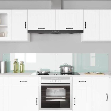 vidaXL Πλάτη κουζίνας 2 τμχ. Λευκό 110 x 40 cm σκληρυμένο γυαλί
