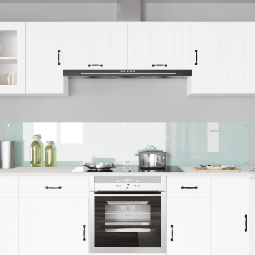 vidaXL Πλάτη κουζίνας 2 τμχ. Λευκό 110 x 40 cm σκληρυμένο γυαλί