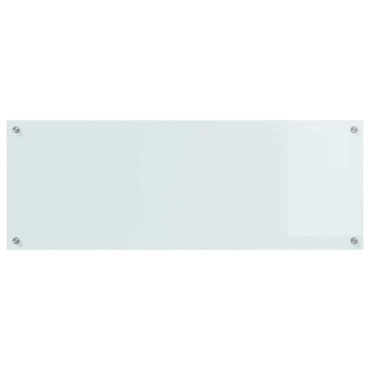 vidaXL Πλάτη κουζίνας 2 τμχ. Λευκό 110 x 40 cm σκληρυμένο γυαλί