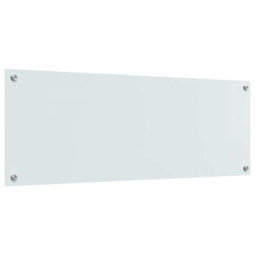 vidaXL Πλάτη κουζίνας 2 τμχ. Λευκό 110 x 40 cm σκληρυμένο γυαλί