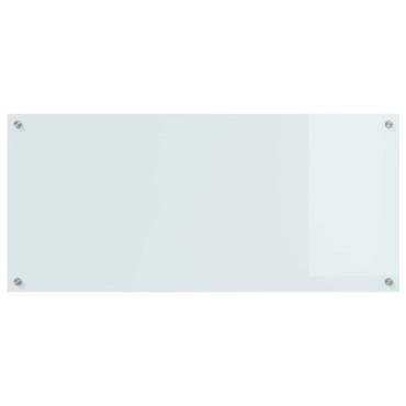 vidaXL Πλάτη κουζίνας 2 τμχ. Λευκό 110 x 50 cm σκληρυμένο γυαλί