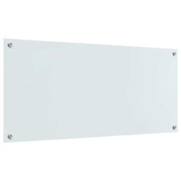 vidaXL Πλάτη κουζίνας 2 τμχ. Λευκό 110 x 50 cm σκληρυμένο γυαλί