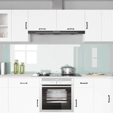 vidaXL Πλάτη κουζίνας 2 τμχ. Λευκό 110 x 60 cm σκληρυμένο γυαλί