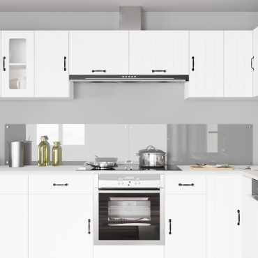 vidaXL Πλάτη κουζίνας 2 τμχ. Ανοιχτό γκρι 120 x 40 cm σκληρυμένο γυαλί