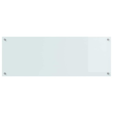 vidaXL Πλάτη κουζίνας Λευκό 110 x 40 cm σκληρυμένο γυαλί