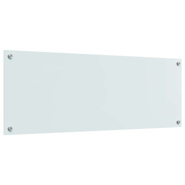 vidaXL Πλάτη κουζίνας Λευκό 110 x 40 cm σκληρυμένο γυαλί