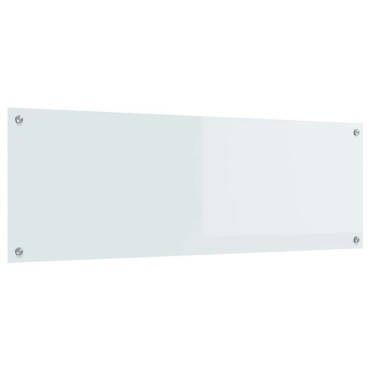 vidaXL Πλάτη κουζίνας Λευκό 120 x 40 cm σκληρυμένο γυαλί