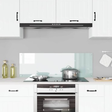 vidaXL Πλάτη κουζίνας Λευκό 120 x 40 cm σκληρυμένο γυαλί
