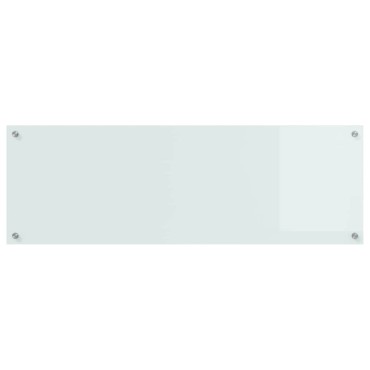 vidaXL Πλάτη κουζίνας Λευκό 120 x 40 cm σκληρυμένο γυαλί