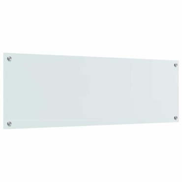 vidaXL Πλάτη κουζίνας Λευκό 120 x 40 cm σκληρυμένο γυαλί