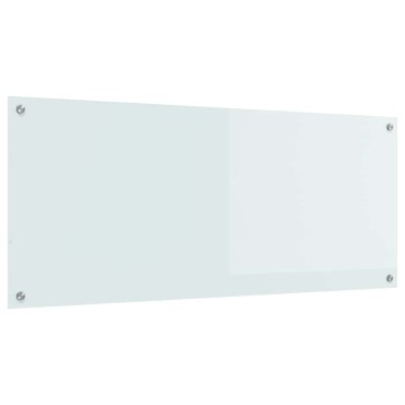 vidaXL Πλάτη κουζίνας Λευκό 120 x 50 cm σκληρυμένο γυαλί